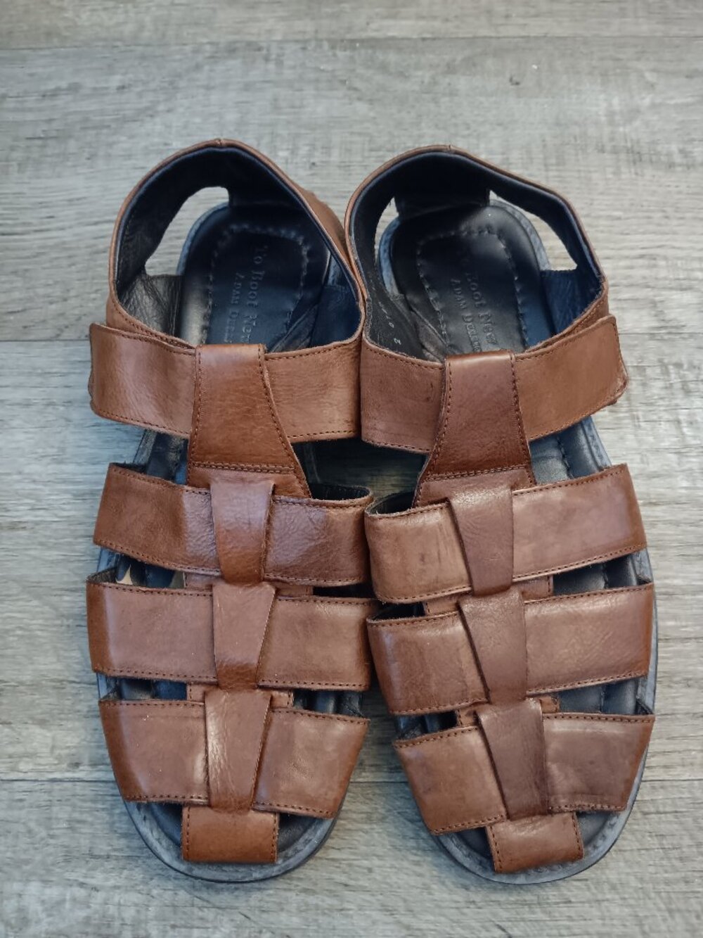 To Boot New York Fisherman Leather Sandals Men's Size 10.5